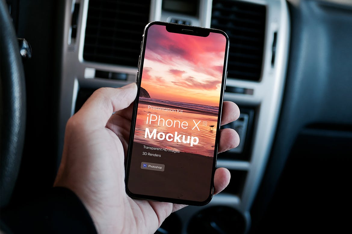 APP界面设计截图预览iPhone X手机样机模板v4 Presentation Kit – iPhone showcase Mockup插图(3)