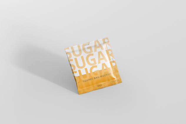 方形调料/糖袋包装样机模板 Salt / Sugar Bag Mockup – Square插图(3)
