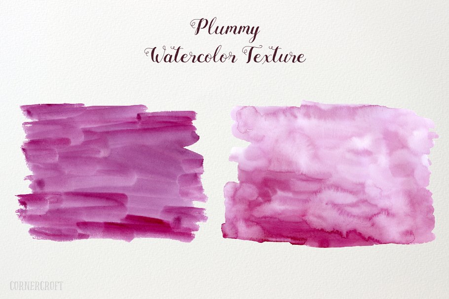 葡萄色水彩纹理背景 Watercolour Texture Plummy插图(3)