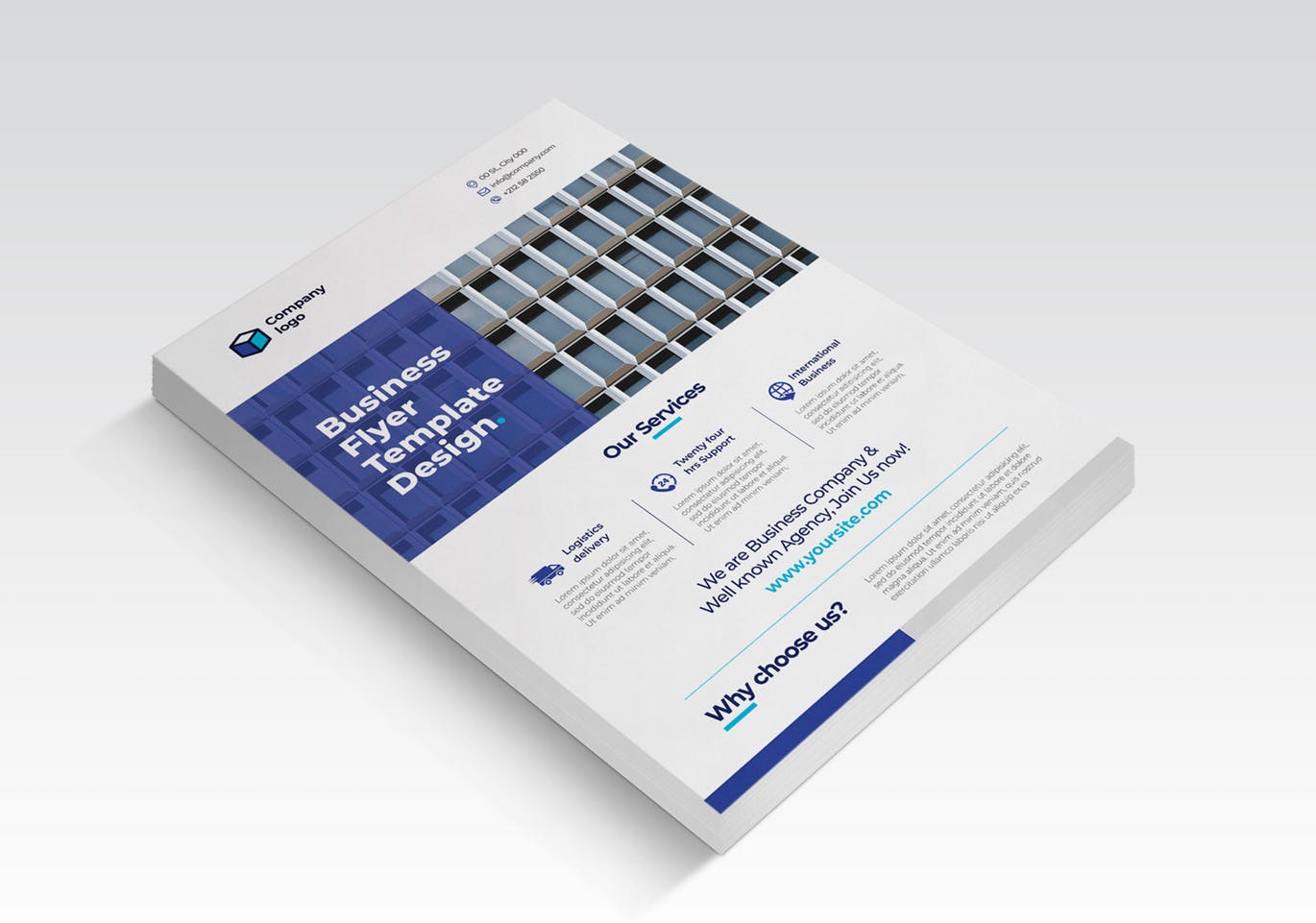 跨国集团公司简介传单设计模板 Business Flyer插图(2)
