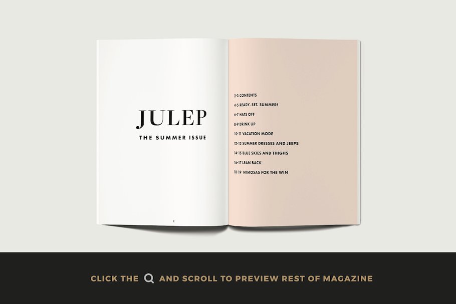 现代简约多用途杂志模板 Magazine Template – Julep插图(1)