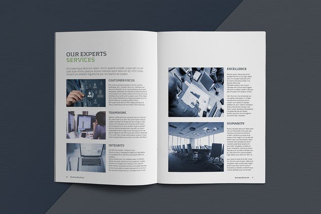 高逼格企业宣传画册设计模板素材 Business Brochure Template插图(4)