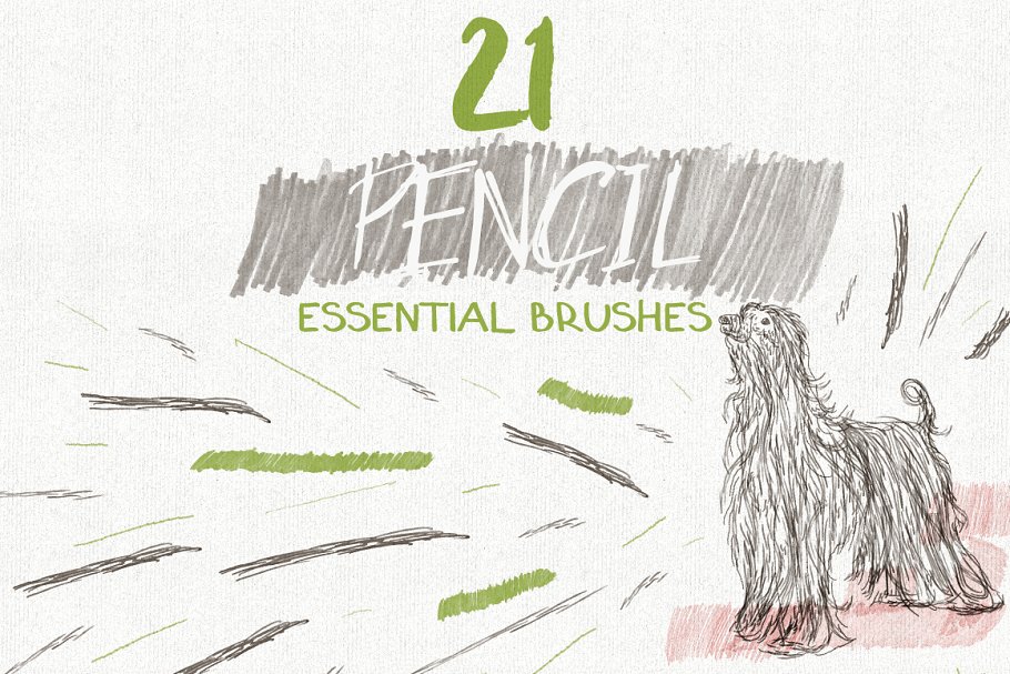 各种类型笔画AI笔刷大杂烩[水彩笔/刷笔/铅笔/木炭笔/记号笔] Essential Vector Brushes Collection插图(5)