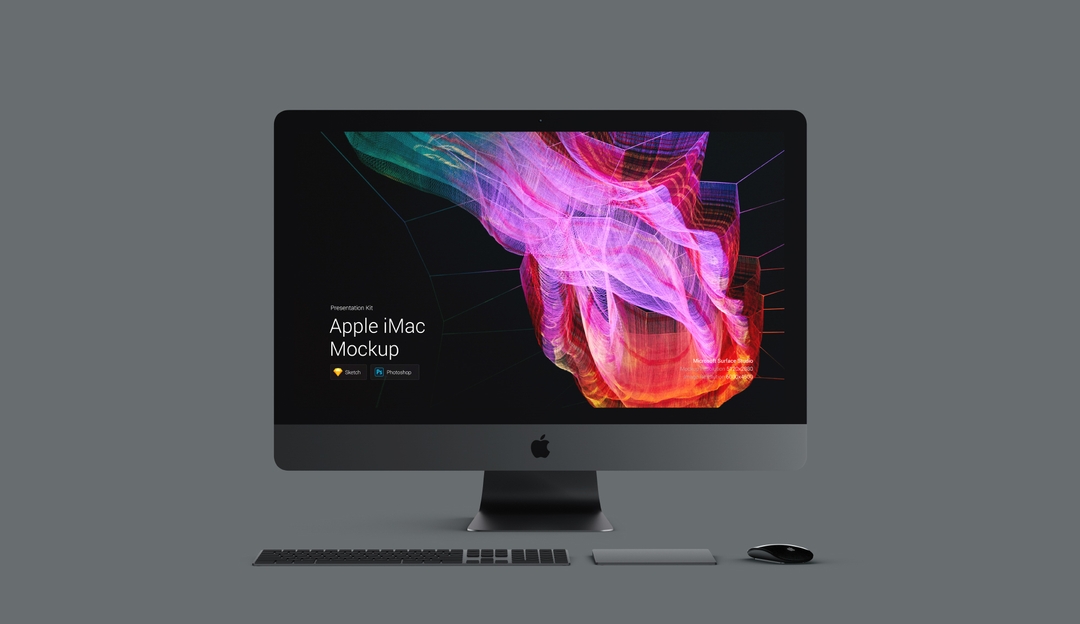 超级主流桌面&移动设备样机系列：iMac & iMac Pro系列一体机样机 [兼容PS,Sketch;共4.79GB]插图
