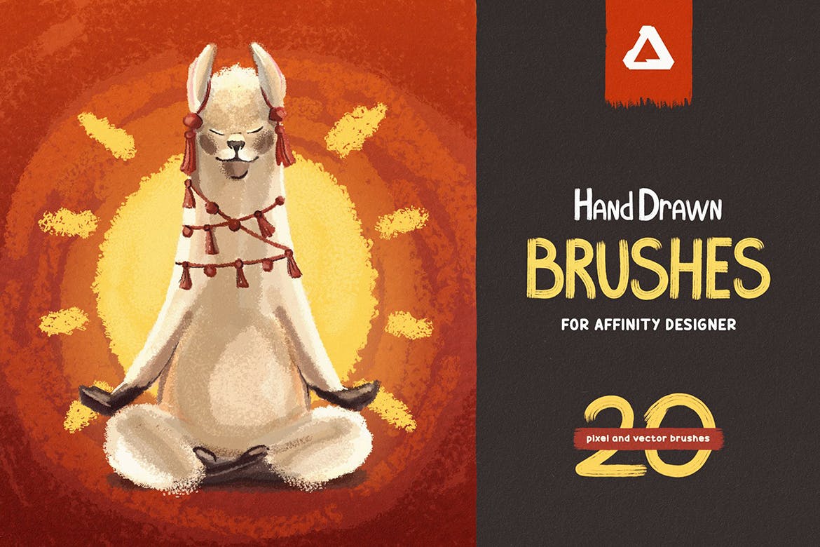 Affinity Designer软件矢量绘画笔刷下载 Hand Drawn Brushes for Affinity Designer插图