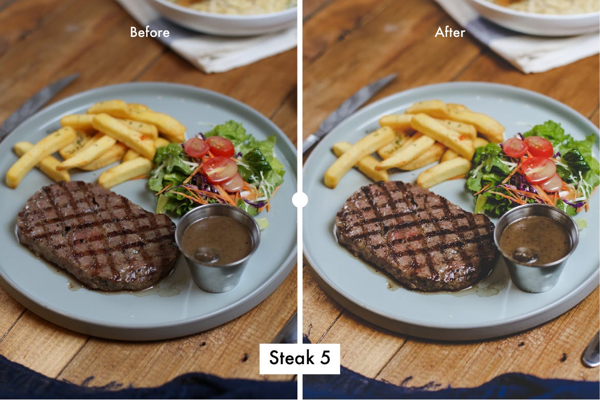 西餐美食摄影后期处理LR预设 6 Lightroom Preset for Steak插图(5)