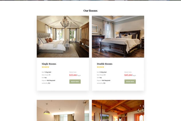 豪华酒店预订系统创意网站设计PSD模板 Hotel Resort Booking Luxury Creative PSD Template插图(4)
