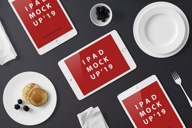 西式早餐场景iPad Mini设备展示样机 iPad Mini Mockup – Breakfast Set插图(8)