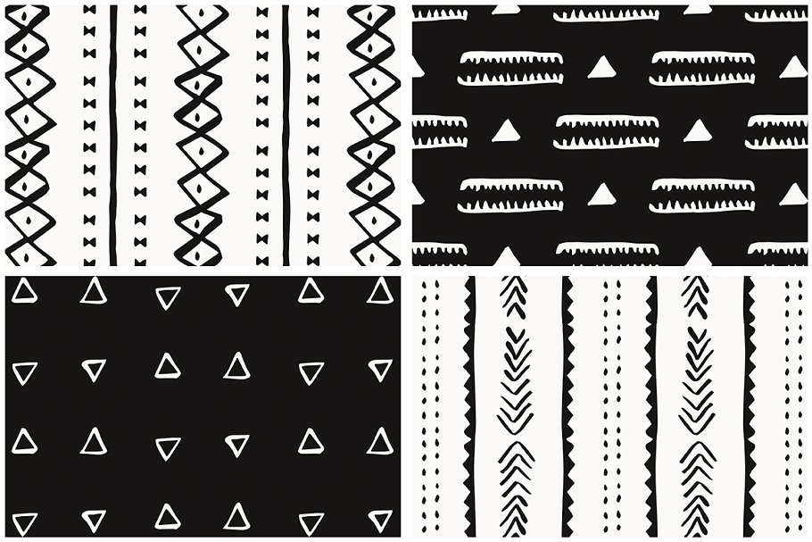 非洲部落文化手绘图案花纹素材 African Mudcloth Handdrawn Patterns插图(12)