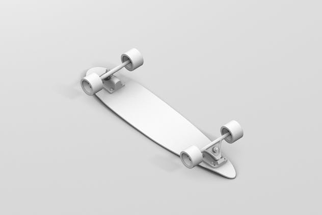 长滑板手绘图案设计样机模板 Skateboard Longboard Mockup插图(14)