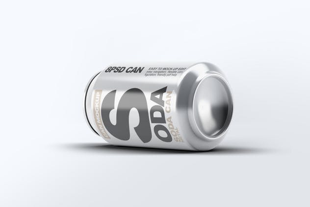 苏打水品牌易拉罐包装外观设计样机 Soda Can Mock-Up插图(5)