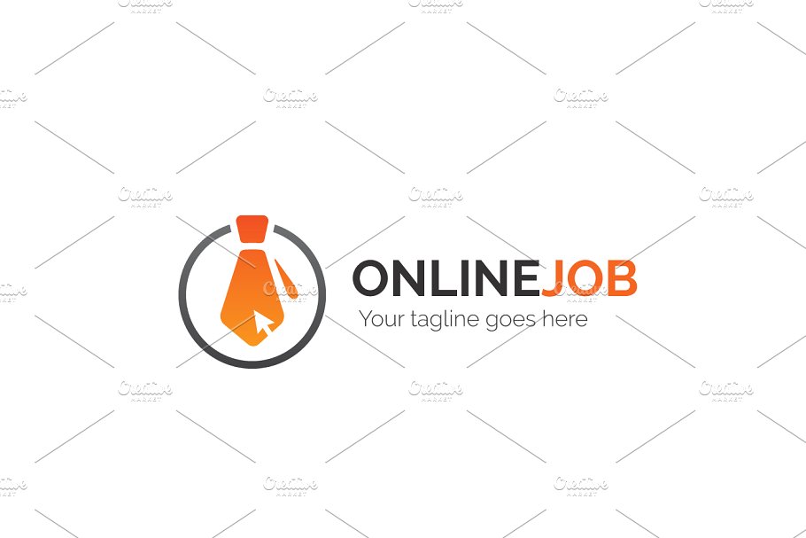线上职场招聘网站Logo模板 Online Job Logo插图(1)
