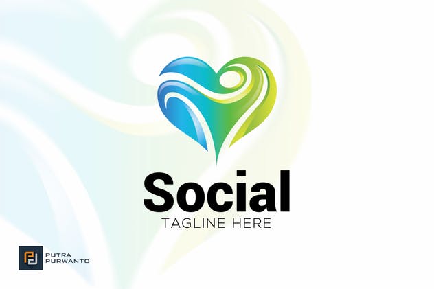 社交媒体主题Logo设计模板 Social – Logo Template插图(2)
