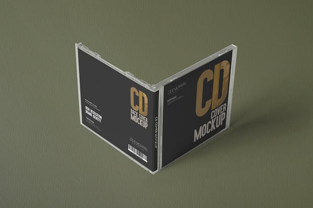 经典圆盘音乐CD封面样机模板 6 CD Cover Mockups插图(7)