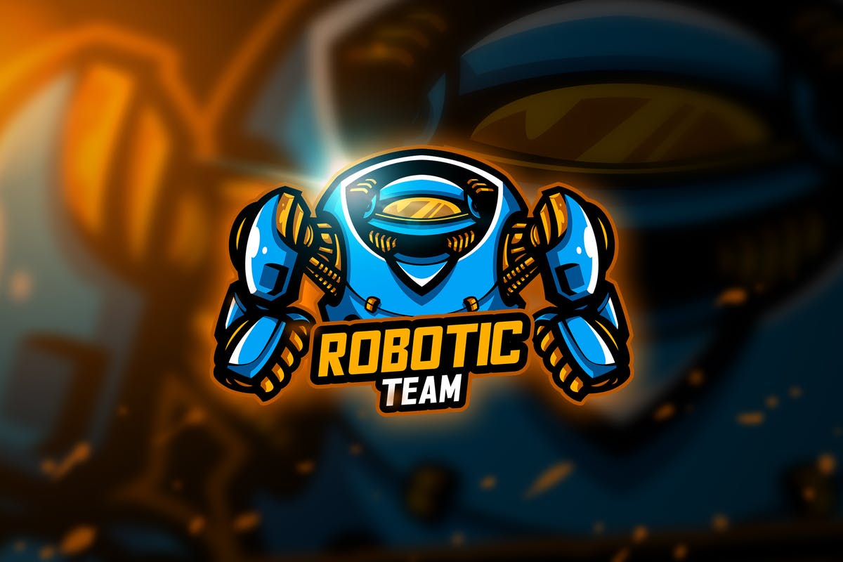 机器人电子竞技战队队徽Logo模板V1 Robotic – Mascot & Esport Logo插图