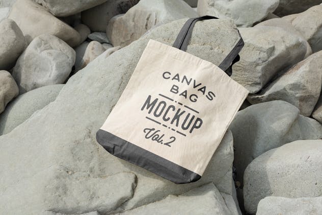 帆布手提包购物袋样机v2 Canvas Tote Bag Mockups Pack Vol. 2插图(11)