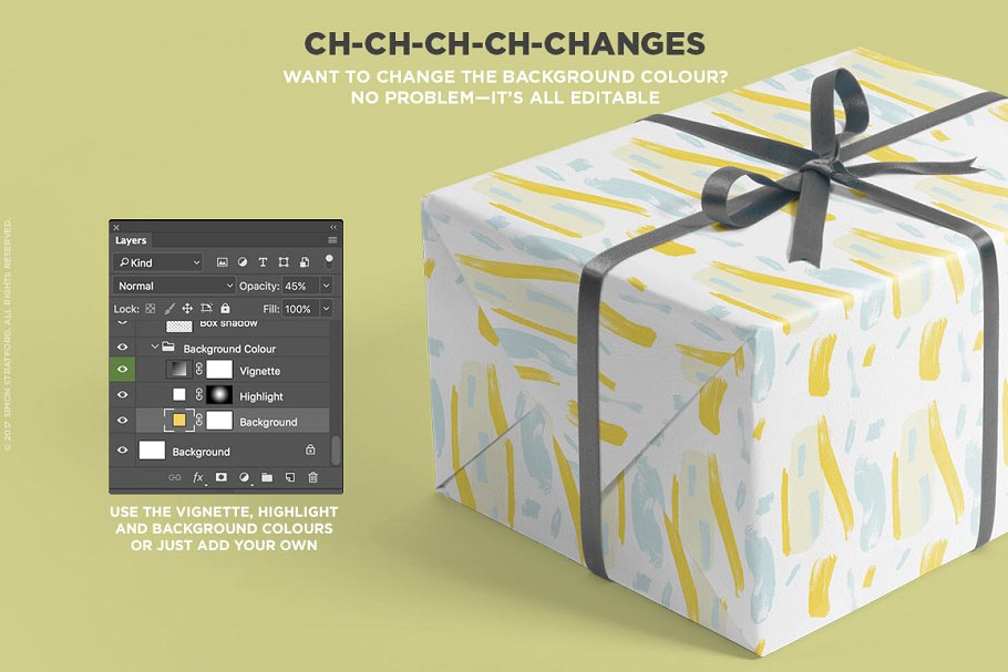 礼品盒包装盒样机 Gift box mockup for photoshop插图(3)