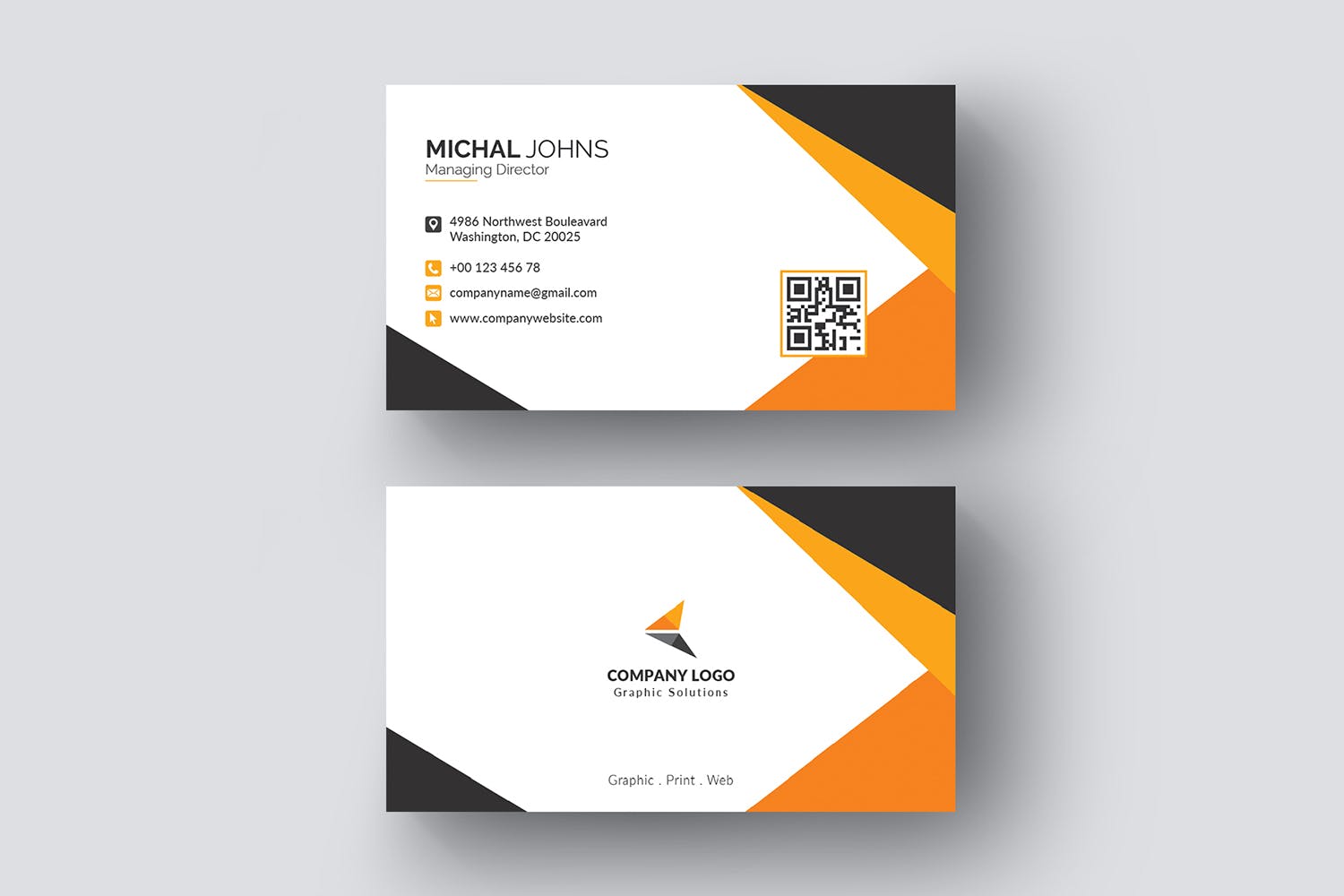 现代创意设计风格企业名片模板 Business Card插图(3)