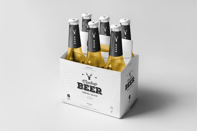 啤酒包装外观设计展示样机模板 Beer Mock-up 5插图(7)