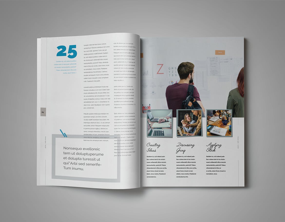 企业/金融/财经杂志设计INDD模板 InDesign Magazine Template插图(3)