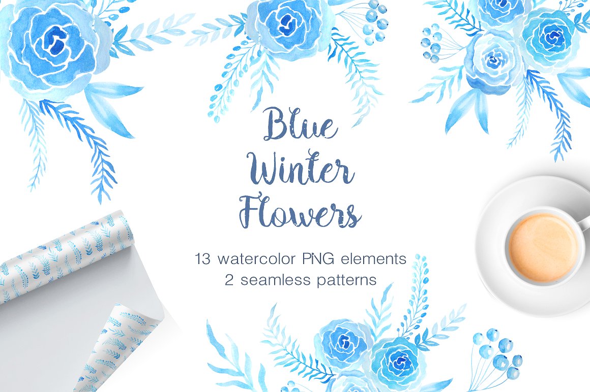 手绘可爱的冬季水彩素材合辑下载 BUNDLE Winter Hygge Watercolor Kit [png,jpg] 1.30 GB插图(11)