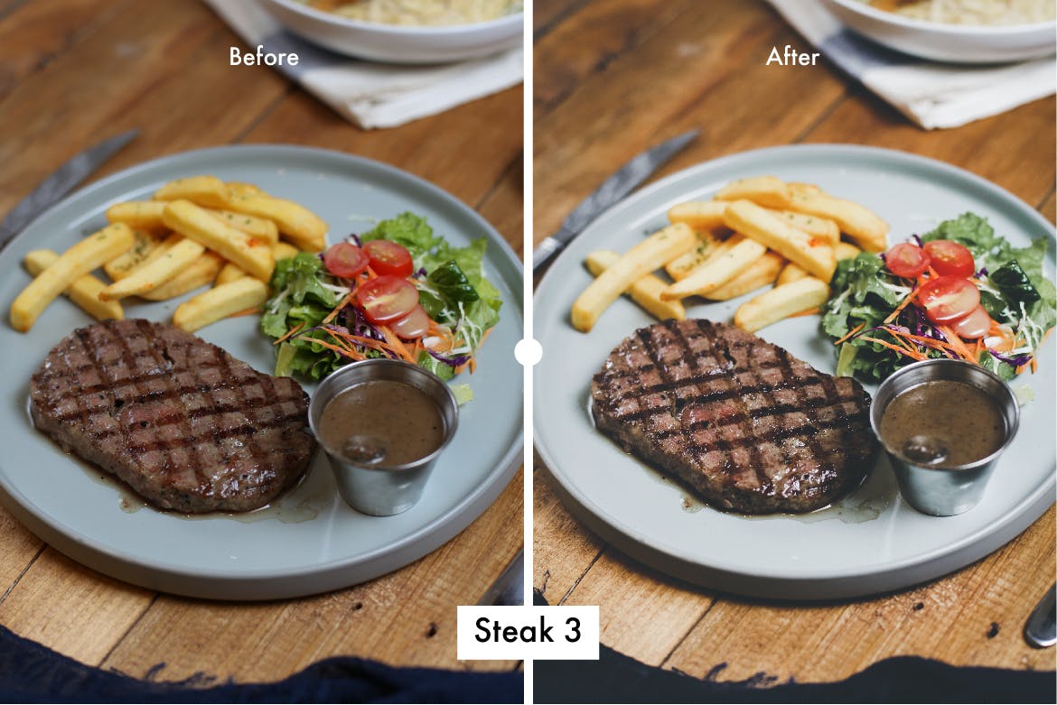 西餐美食摄影后期处理LR预设 6 Lightroom Preset for Steak插图(3)