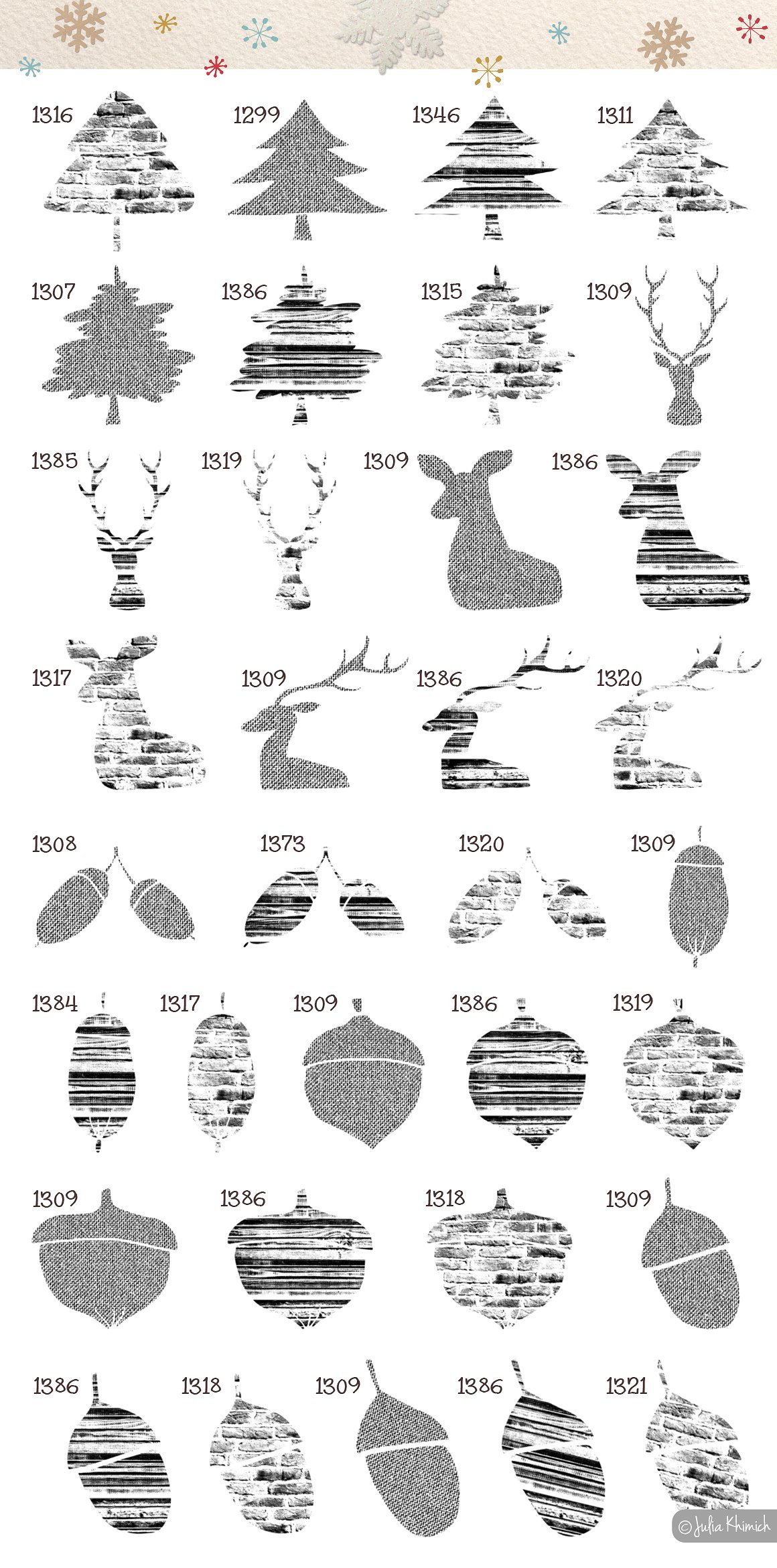 美丽的自然动植物类PS纹理笔刷打包下载[abr]插图(3)