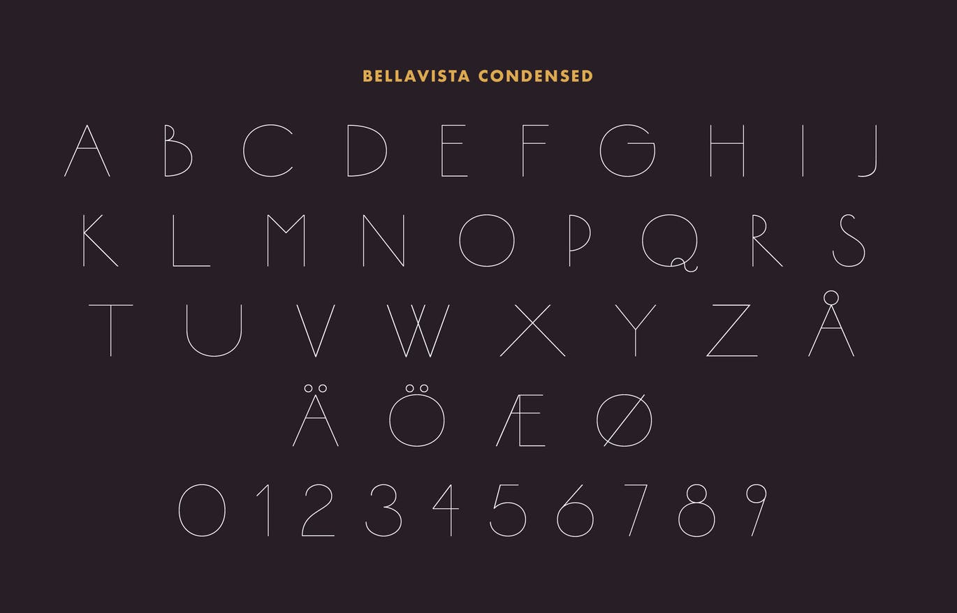 装饰艺术英文无衬线字体-扩展间距版本 Bellavista Expanded插图(3)