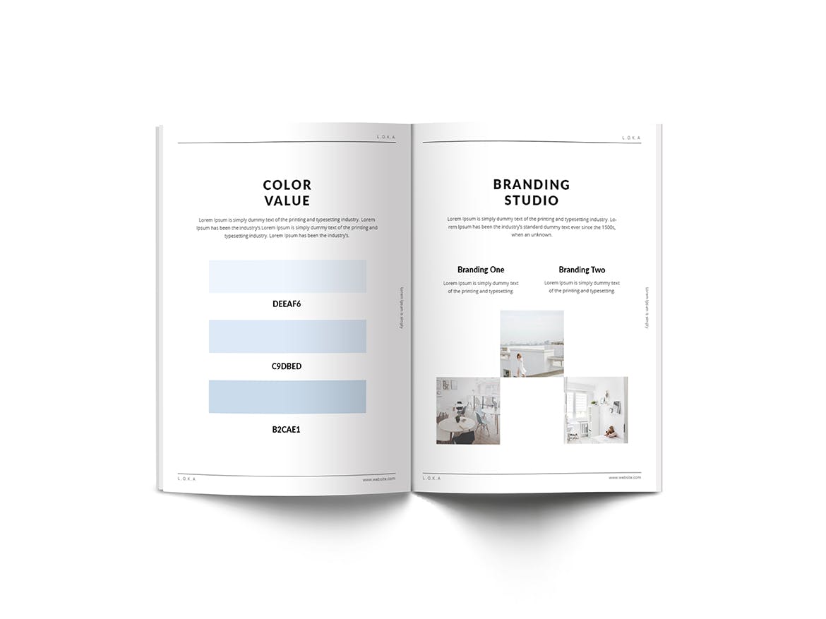 公司/品牌A4宣传册设计模板 Company Branding A4 Brochure Template插图(6)