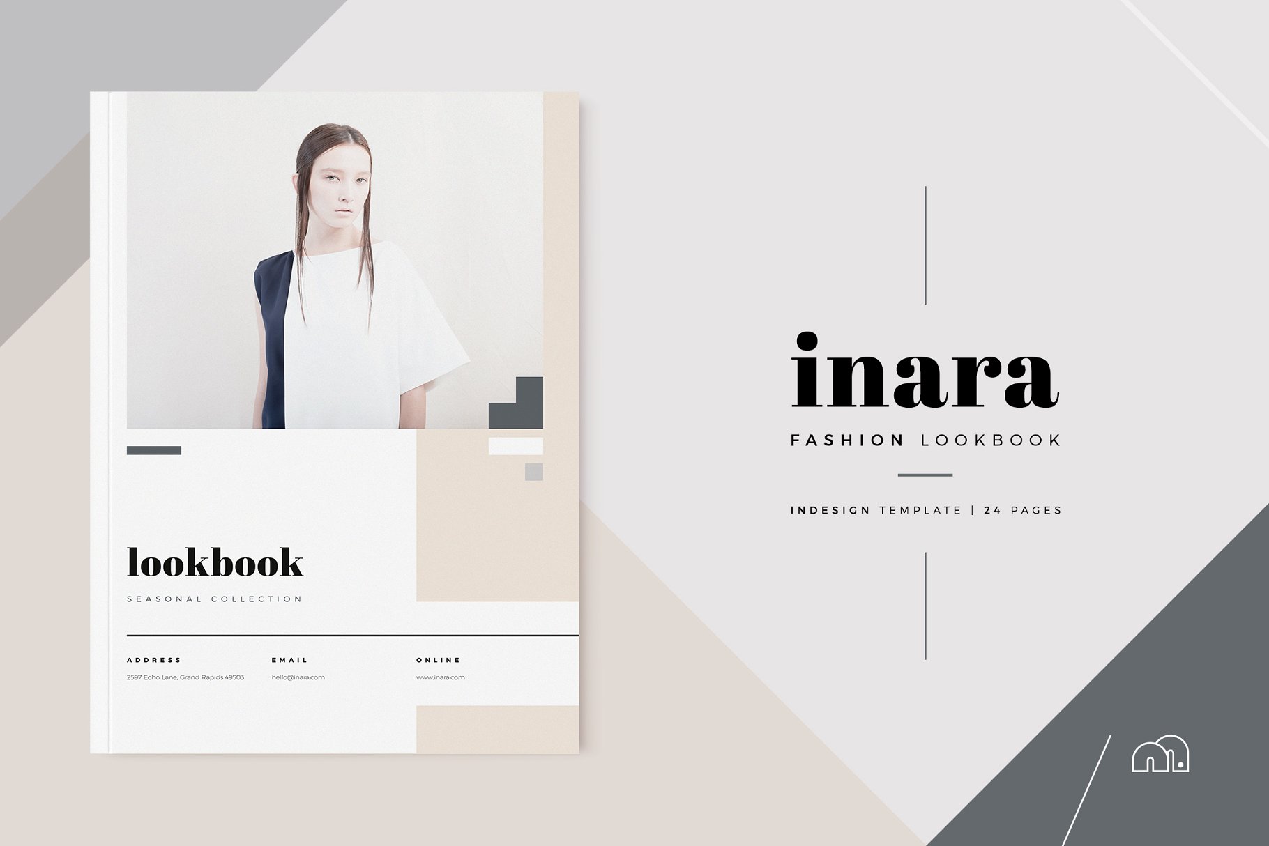 时尚服饰品牌款式演示画册模板 Lookbook – Inara插图