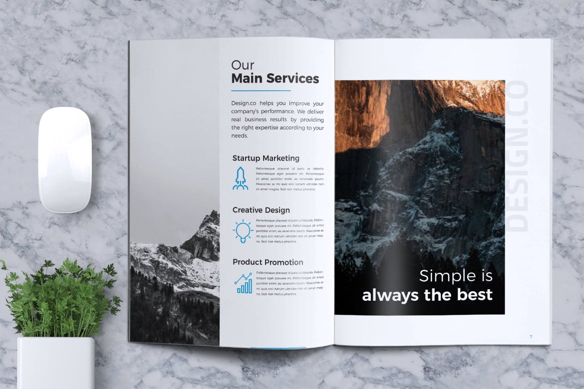 创意企业/产品/服务宣传画册设计模板v2 Creative Brochure Template Vol. 02插图(4)