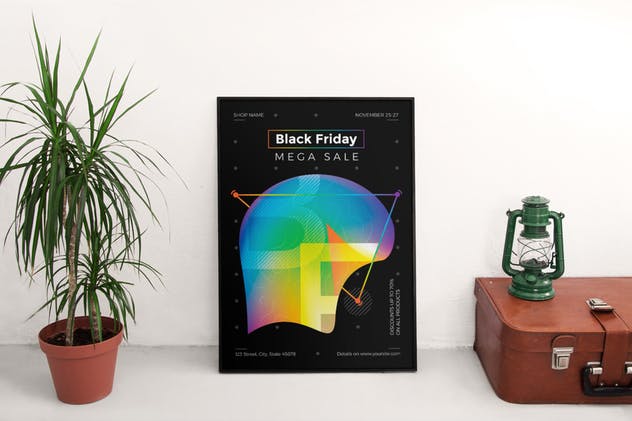 黑色星期五电商促销广告海报模板 Black Friday Sale Flyer and Poster Template插图(4)