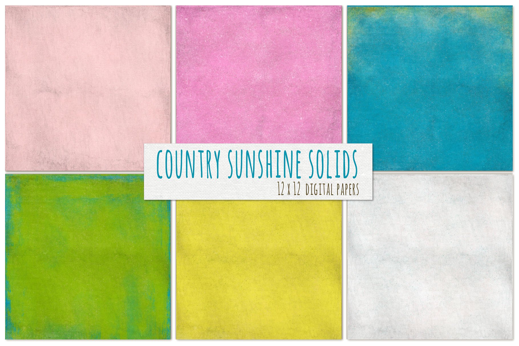 多彩阳光色彩纸张纹理 Country Sunshine Solid Digital Paper插图(2)