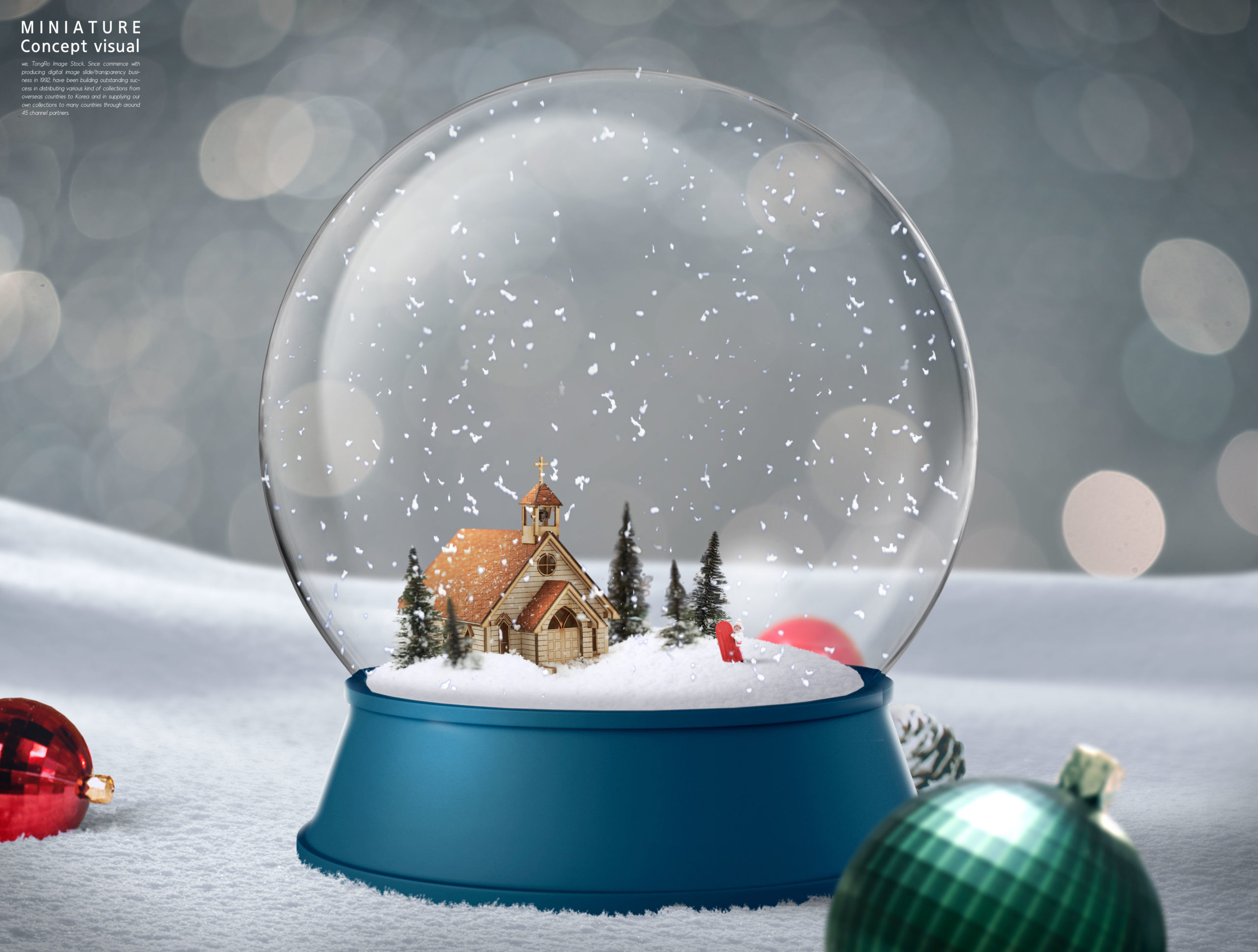 冬季圣诞主题微型视觉场景psd素材合集插图