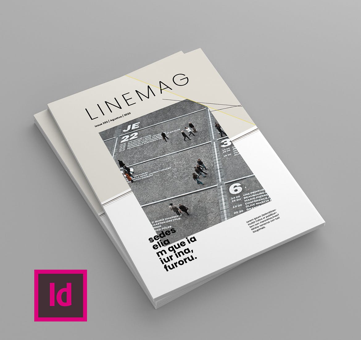 高端企业文化杂志设计模板 Linemag – Magazine Template插图(1)