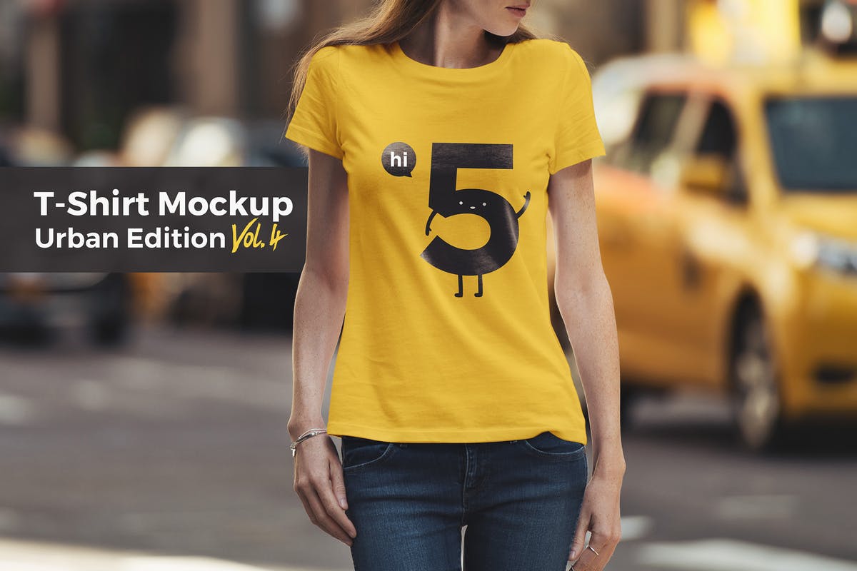 时尚T恤都市版服装样机Vol.4 T-Shirt Mockup Urban Edition Vol. 4插图
