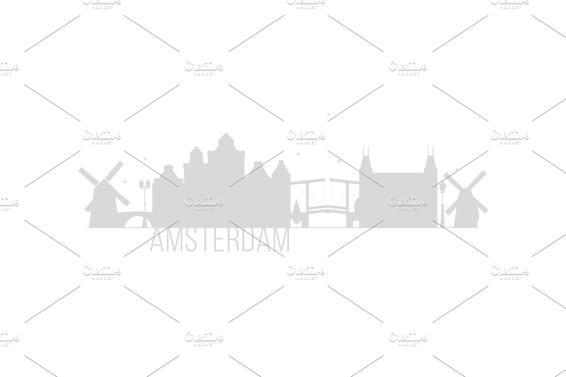 30款欧洲城市地标钢笔画矢量插画 Collection of 30 European cities插图(6)