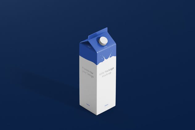 果汁/牛奶纸盒包装盒样机 Juice / Milk Mockup – 1L Carton Box插图(7)