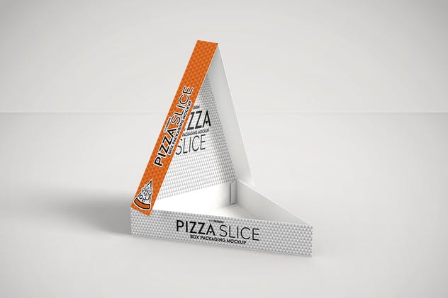 三角形披萨切片盒包装样机 Pizza Slice Box Packaging Mockup插图(5)