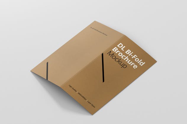 对折折页宣传小册样机 DL Bi-Fold Brochure Mock-Up插图(9)
