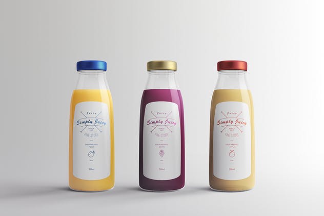 果汁瓶包装设计展示样机 Juice Bottle Packaging Mock-Ups Vol.1插图(12)