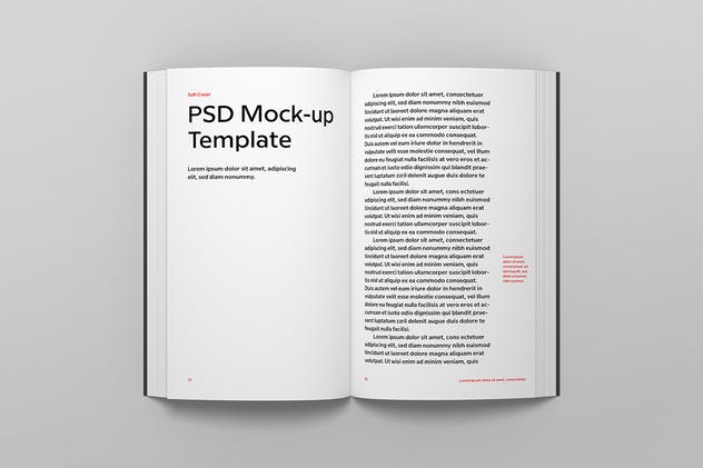 软封图书封面设计效果预览图样机 Soft Cover Book Mockup插图(10)