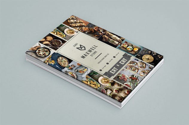 简约咖啡馆菜单设计PSD模板 Simple Cafe Menu插图(1)