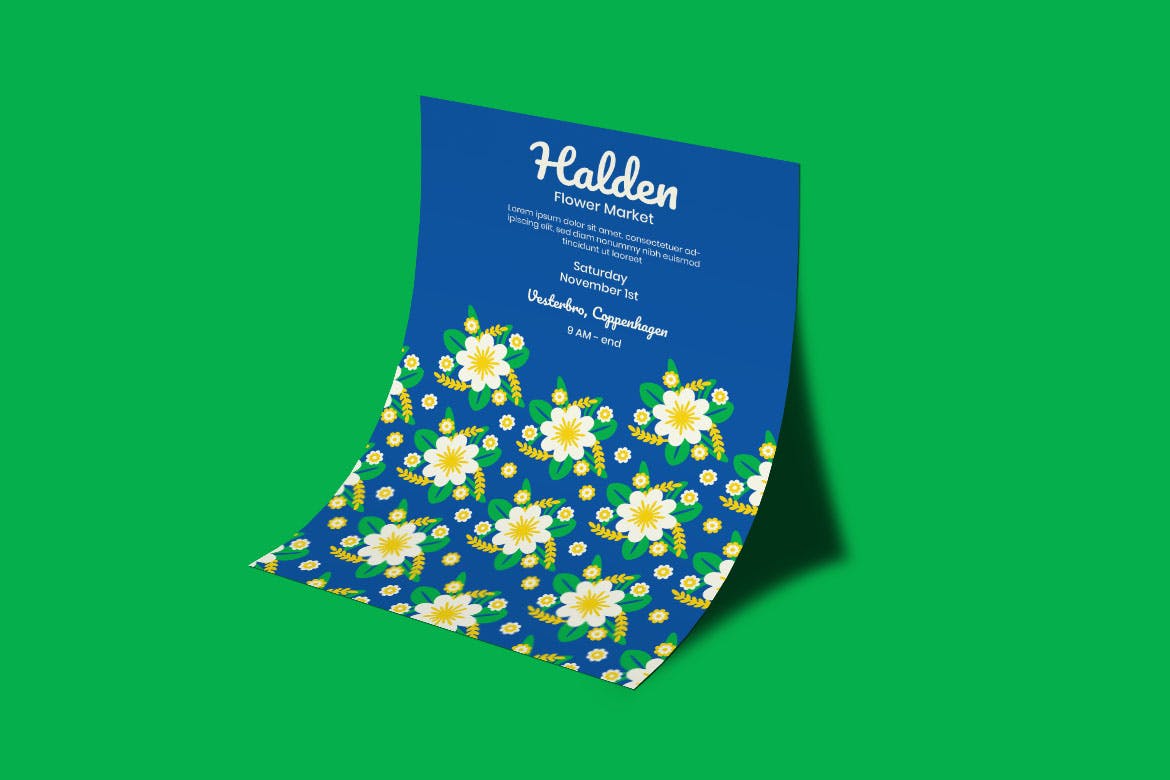 花市赏花主题活动海报设计模板 Halden Poster Design插图(1)