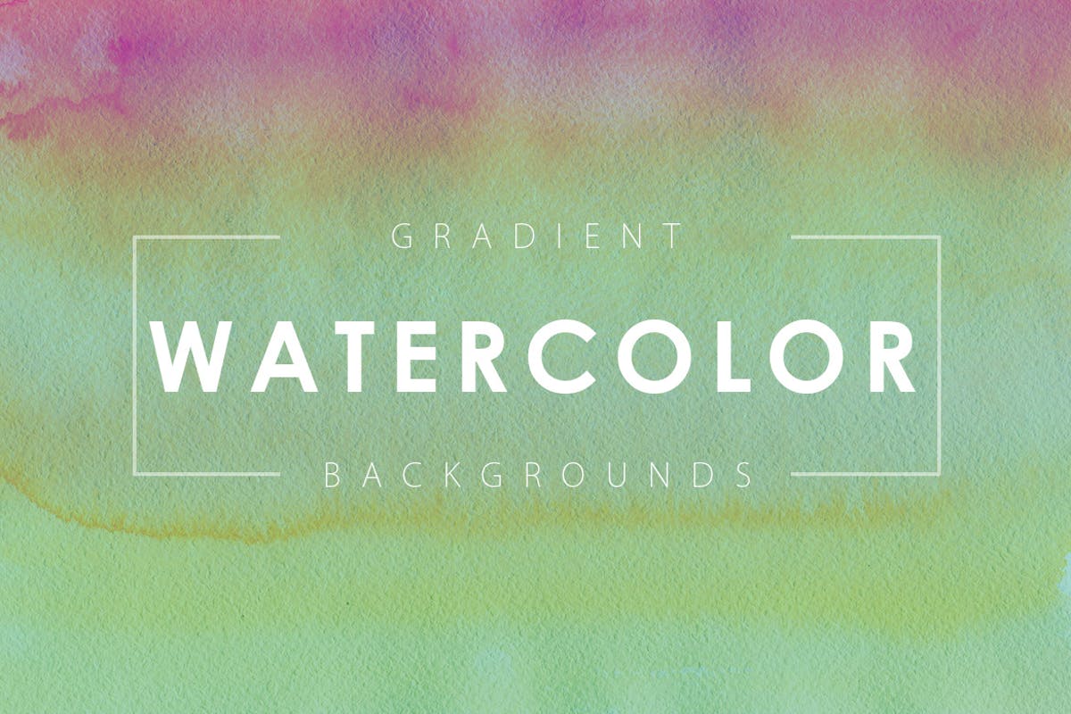 16款手工绘制水彩渐变背景 16 Watercolor Gradient Backgrounds插图