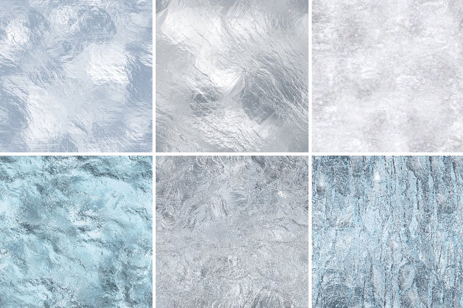 16个高分辨率无缝冰雪纹理 16 seamless ice textures. High res.插图(2)