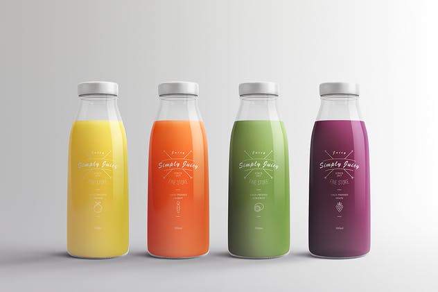 果汁瓶包装设计展示样机 Juice Bottle Packaging Mock-Ups Vol.1插图(15)