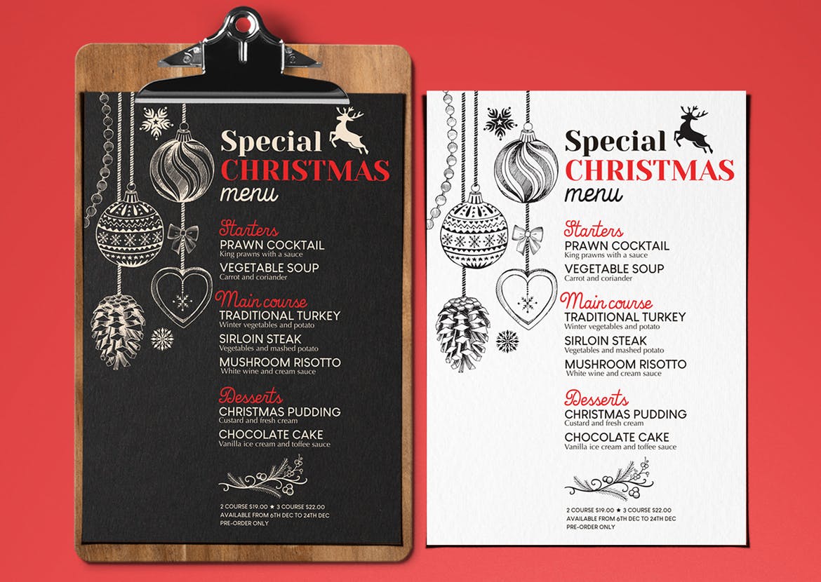 时尚高端圣诞节新年海报DM宣传单设计模板（psd）插图(2)