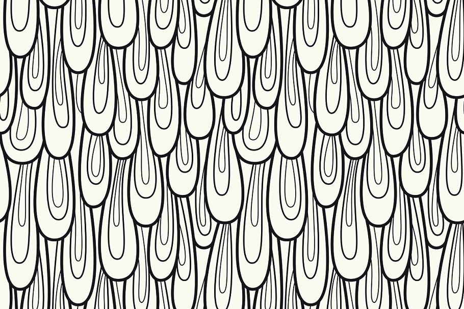 手绘涂鸦无缝线条重叠图案 Hand drawn Doodles Seamless Patterns插图(3)