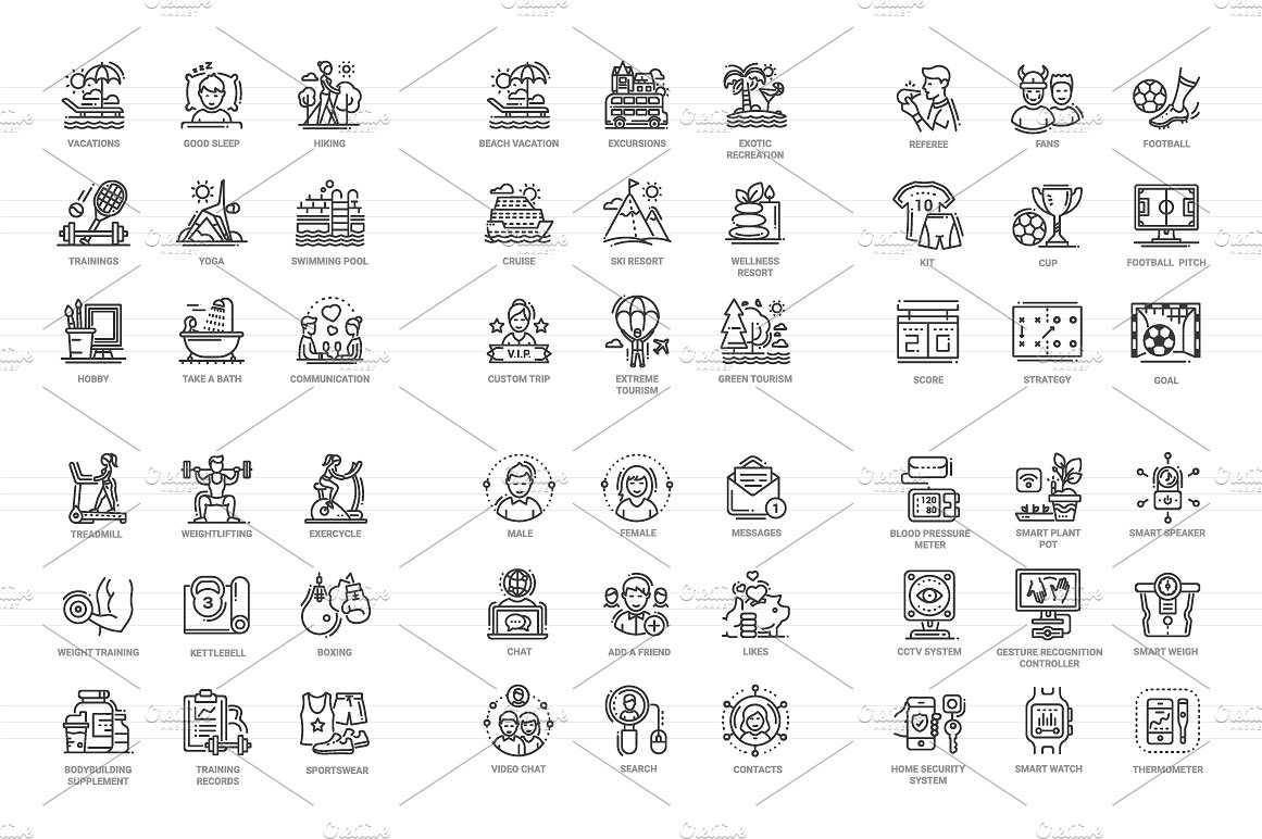 300枚高质量图标集合 Innovicons BW Icons Bundle插图(5)